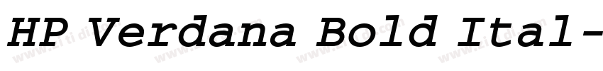 HP Verdana Bold Ital字体转换